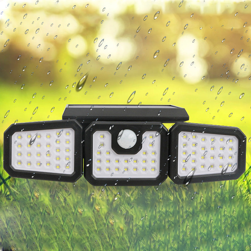 🎉Nieuwjaars Cadeau 50% KORTING!💡Zonnewandlamp (3 Lampenkoppen + Bewegingssensor) – Automatisch Opladen & Verstelbare Hoek: Veilige Buitenverlichting Zonder Kabels!