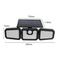 🎉Nieuwjaars Cadeau 50% KORTING!💡Zonnewandlamp (3 Lampenkoppen + Bewegingssensor) – Automatisch Opladen & Verstelbare Hoek: Veilige Buitenverlichting Zonder Kabels!
