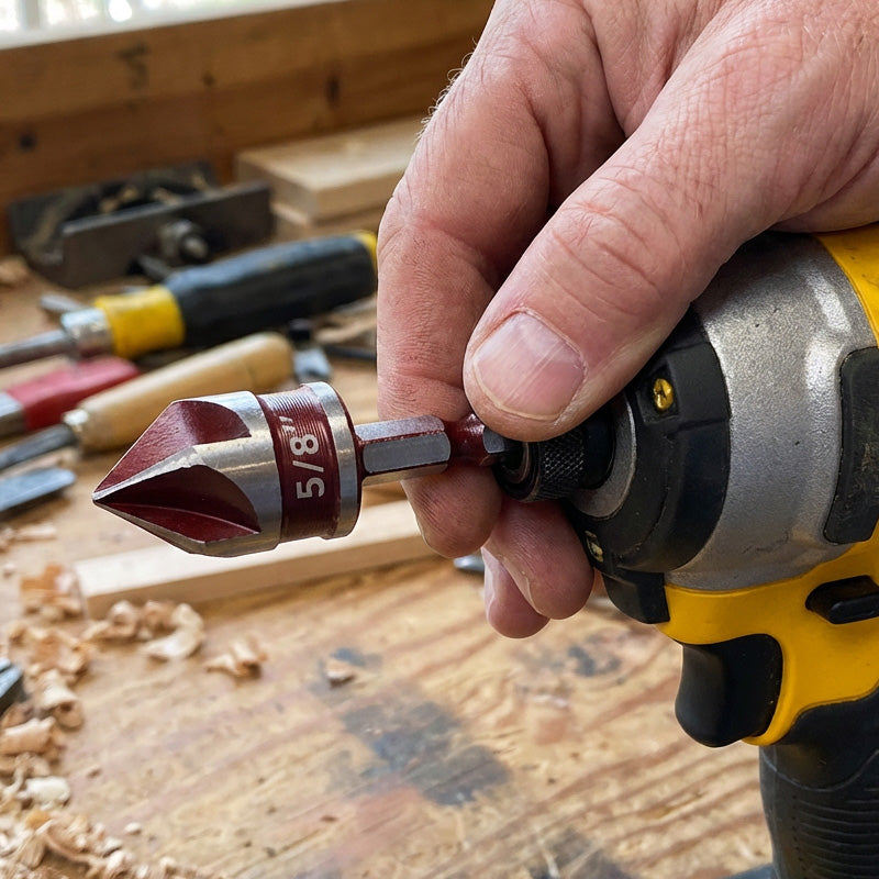 🛠️Nu 50% korting! 🔩 Verzinkboorset voor houtbewerking 5-delig – Nette, vlakke gaten, duurzaam en tijdbesparend ⚙️