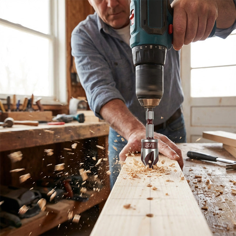 🛠️Nu 50% korting! 🔩 Verzinkboorset voor houtbewerking 5-delig – Nette, vlakke gaten, duurzaam en tijdbesparend ⚙️