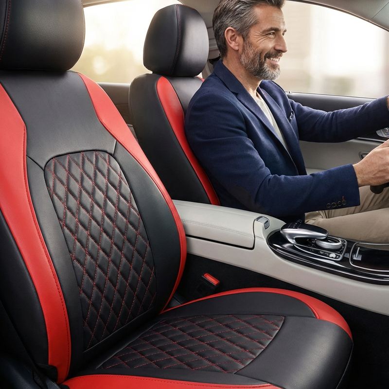 🚗✨ 50% KORTING! 9-delige set lederen autostoelhoezen – universele pasvorm, ademend en gemakkelijk schoon te maken voor een perfect interieur