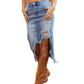 ✨ Dames Denim Rok met Hoge Taille – Comfortabel, Stijlvol & Perfect voor Elke Dag 💙