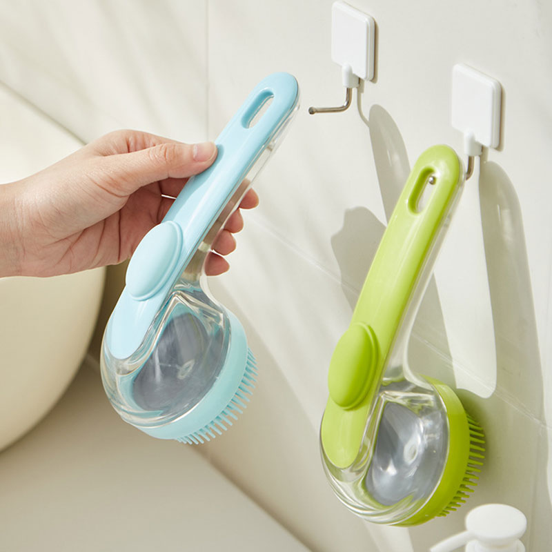 🌞Fris De Lente In Met 50% Korting!🐾 Huisdieren Badborstel met Lange Steel & Shampoodispenser – 2 Borstelopties & Zacht Schrobben voor Painless Wasbeurten!