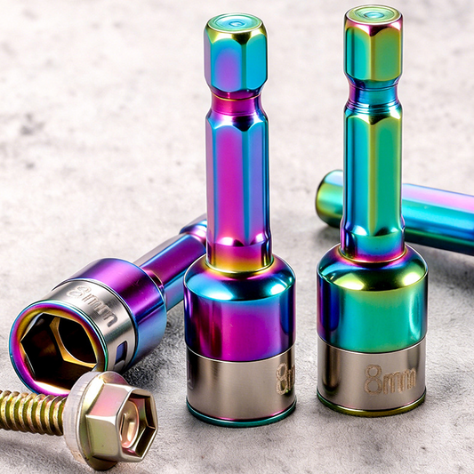8 mm inbussleutel met zeskantige schacht van chroom-vanadiumstaal