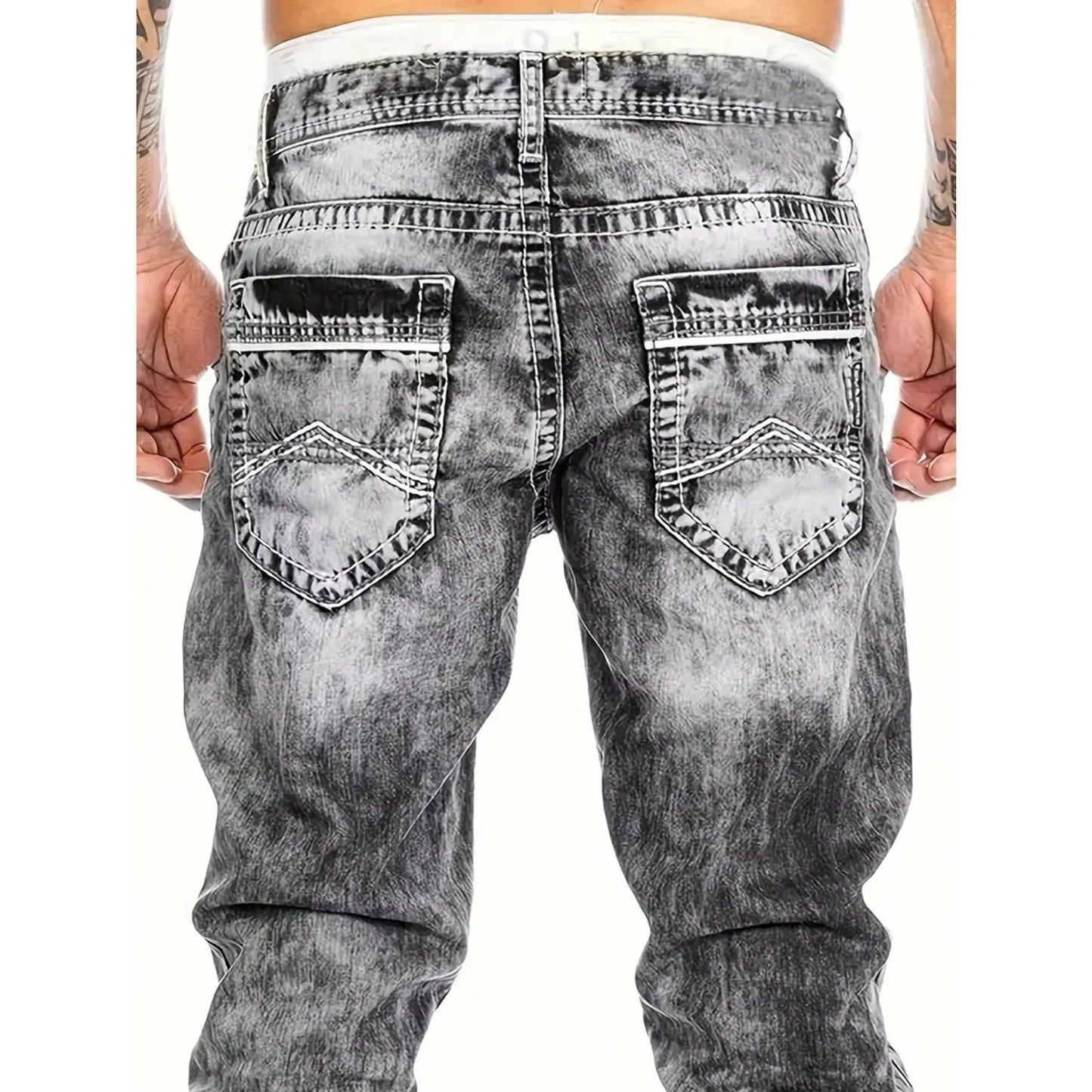 Herenjeans met rechte pijpen in hiphopstijl