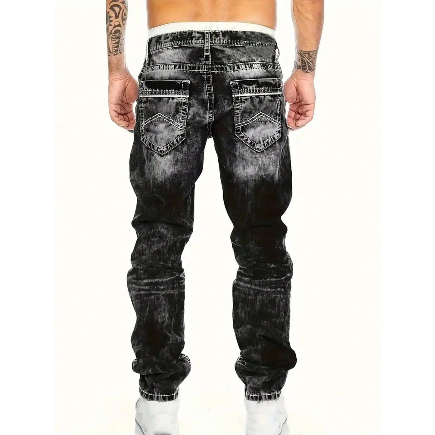 Herenjeans met rechte pijpen in hiphopstijl