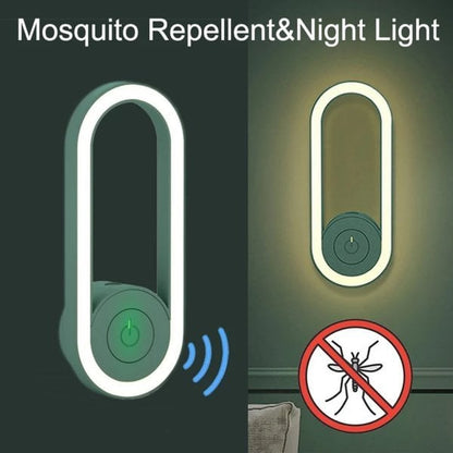 Frequentieconversie Ultrasone Muggenmoordenaar Met LED-Slaaplicht🦟Stille bescherming tegen muggen – Nu in de aanbieding!