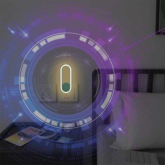Frequentieconversie Ultrasone Muggenmoordenaar Met LED-Slaaplicht🦟Stille bescherming tegen muggen – Nu in de aanbieding!