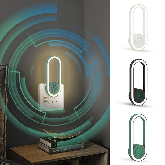 Frequentieconversie Ultrasone Muggenmoordenaar Met LED-Slaaplicht🦟Stille bescherming tegen muggen – Nu in de aanbieding!