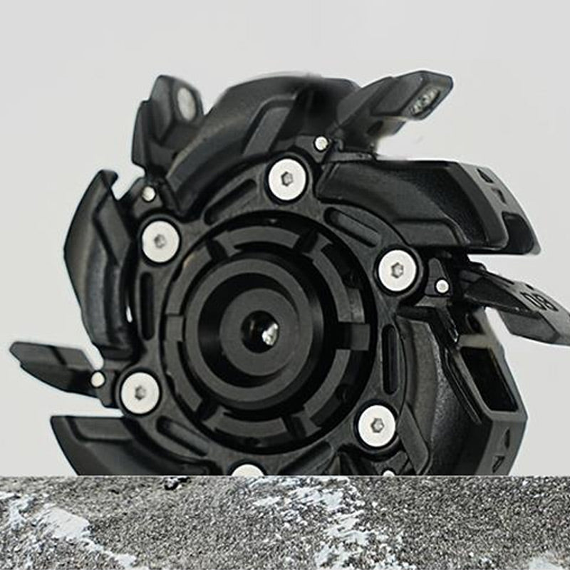 Creatieve fidget-schuif met open behuizing en tol
