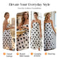 Elegante Strapless Jurk Met Stippen & Gelaagde Rok – Speels & Vrouwelijk