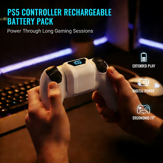 🌞Fris De Lente In Met 50% Korting!🎮PS5 Controller Accupack - 1500mAh Extra Batterij - Met Digitaal LED Display