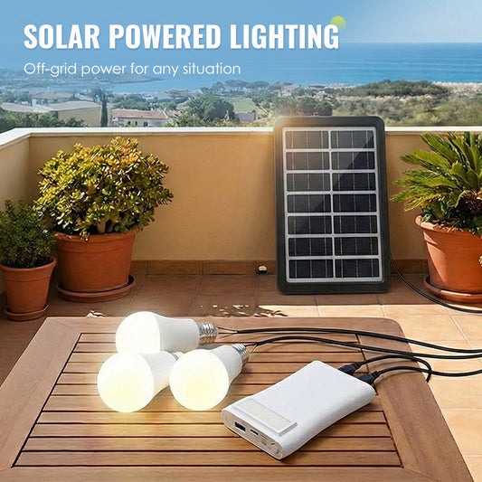 Zelfvoorzienend zonne-verlichtingssysteem: complete set met 3 ledlampen en accu ☀️🔋