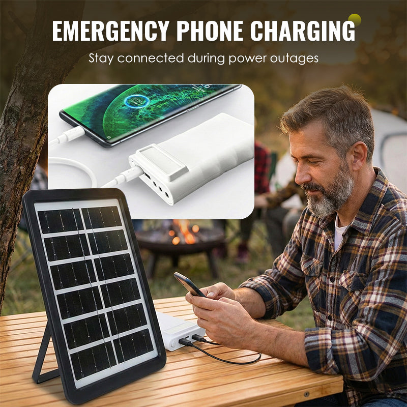 Zelfvoorzienend zonne-verlichtingssysteem: complete set met 3 ledlampen en accu ☀️🔋