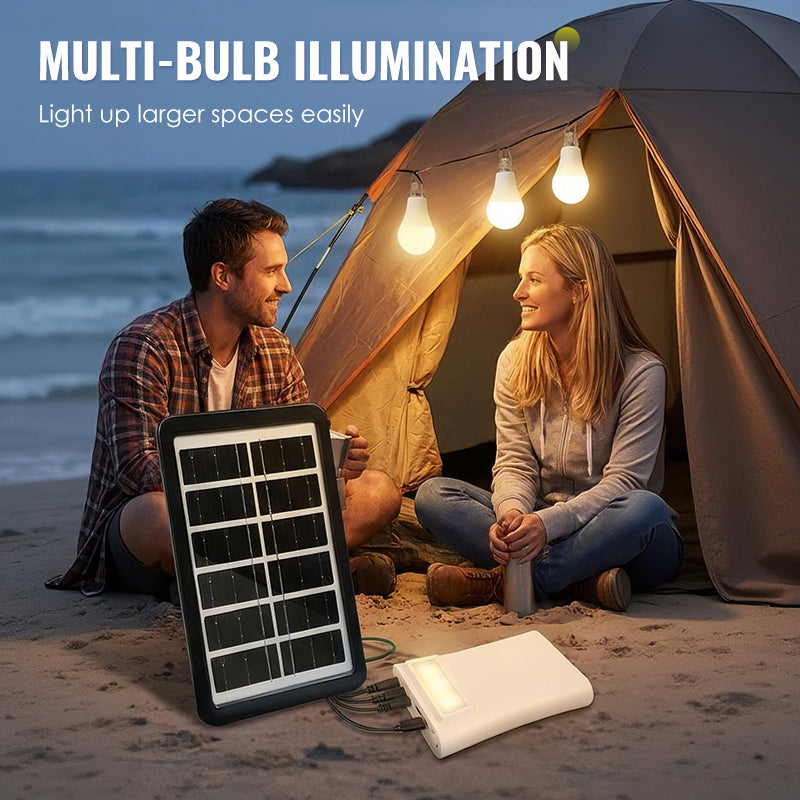 Zelfvoorzienend zonne-verlichtingssysteem: complete set met 3 ledlampen en accu ☀️🔋
