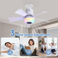 ✨🍃Slimme plafondventilator met verlichting, RGB en Bluetooth-luidspreker