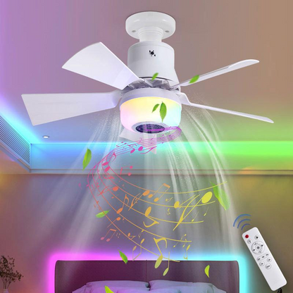 ✨🍃Slimme plafondventilator met verlichting, RGB en Bluetooth-luidspreker