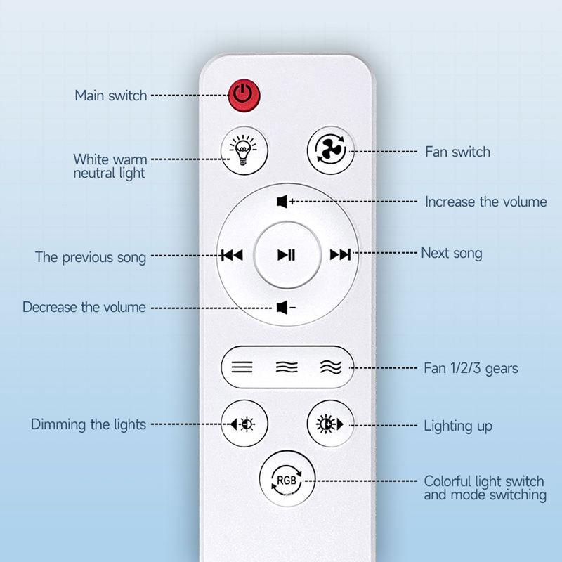 ✨🍃Slimme plafondventilator met verlichting, RGB en Bluetooth-luidspreker