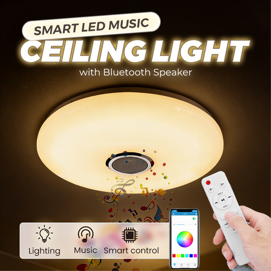 Slimme LED-muziekplafondlamp met Bluetooth-luidspreker