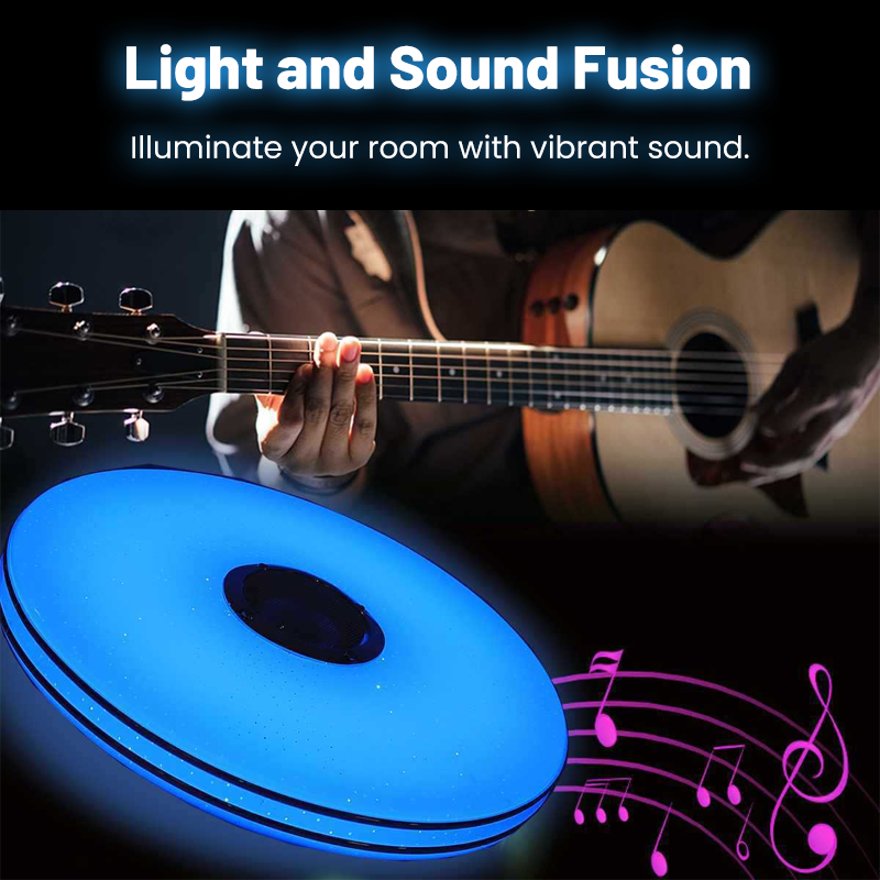 Slimme LED-muziekplafondlamp met Bluetooth-luidspreker