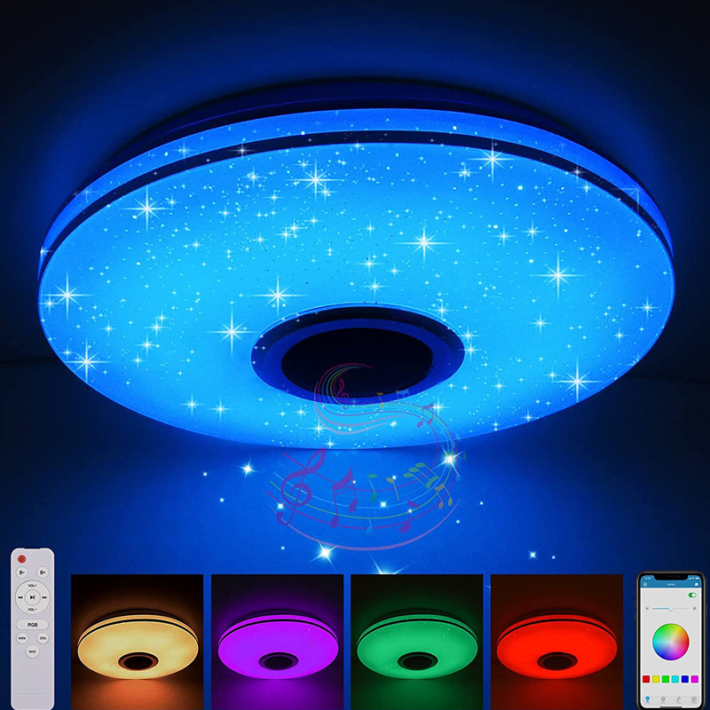 Slimme LED-muziekplafondlamp met Bluetooth-luidspreker