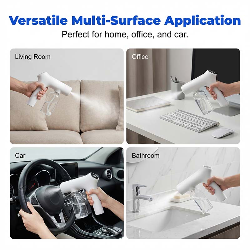 🦠 NU 50% KORTING! 🚫 Draadloze nano-vernevelaar – contactloos desinfecteren, blauw licht – voor thuis, op kantoor en in de auto 🏠