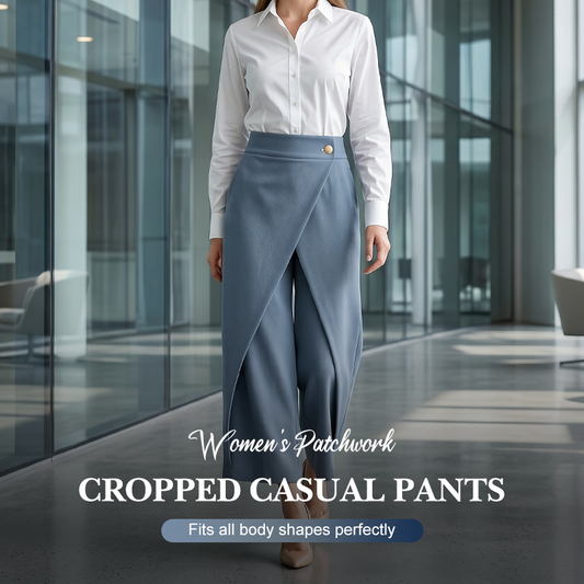 ⏳Slechts tijdelijk: 50 % korting⏰Patchwork vrijetijdsbroek voor dames in verkorte lengte👖