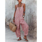 Casual gestreepte jumpsuit met dunne bandjes voor dames