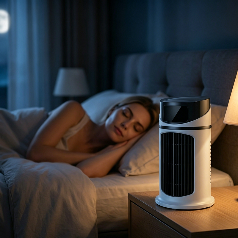 2026 Nieuwe verdampingsairco – Compacte USB-tafelventilator, persoonlijke koeler met een reservoir van 300 ml, instelbare snelheidsstanden, timer, stil, draagbaar ontwerp voor op het nachtkastje