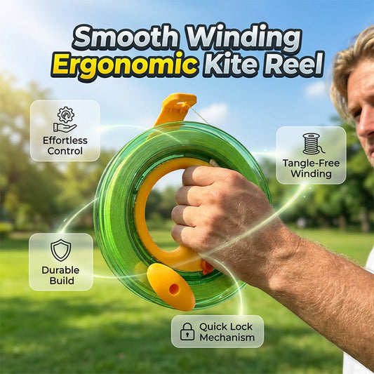 Ergonomische kite-lijnoproller met vergrendeling