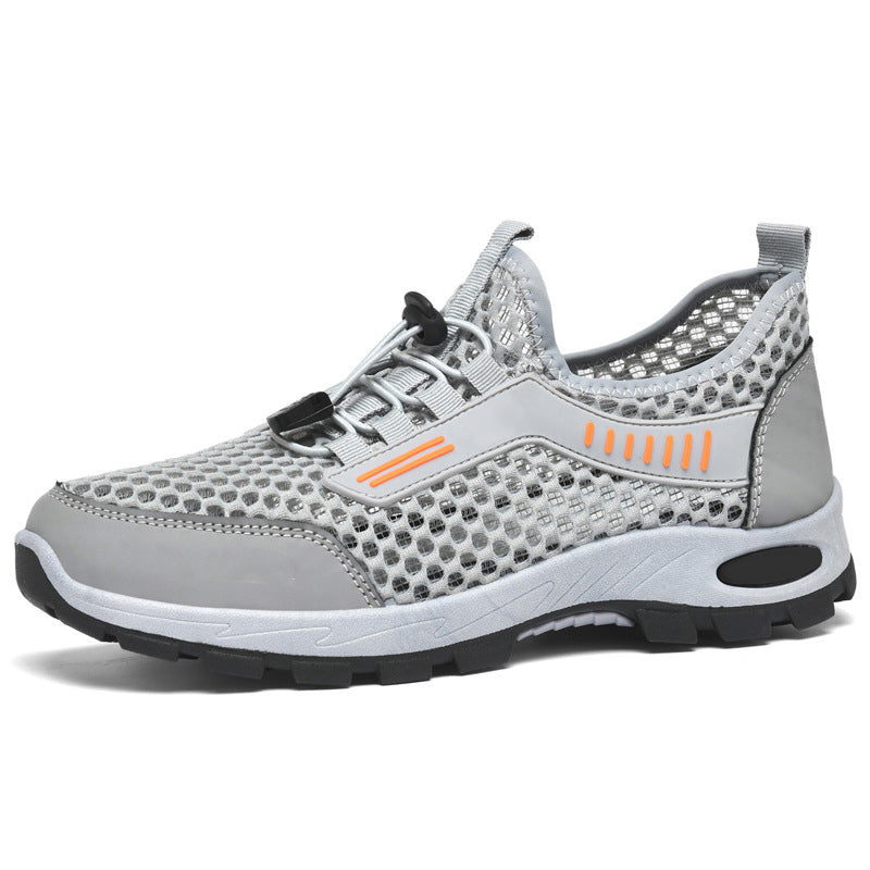 Ademende outdoor-sneakers van mesh voor heren