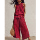 👗 TIJDELIJKE AANBIEDING: 50% KORTING! ✨ Vrouwen gerimpeld tweedelig setje – Smokken hals, relaxte pasvorm, vakantiestijl 🌺