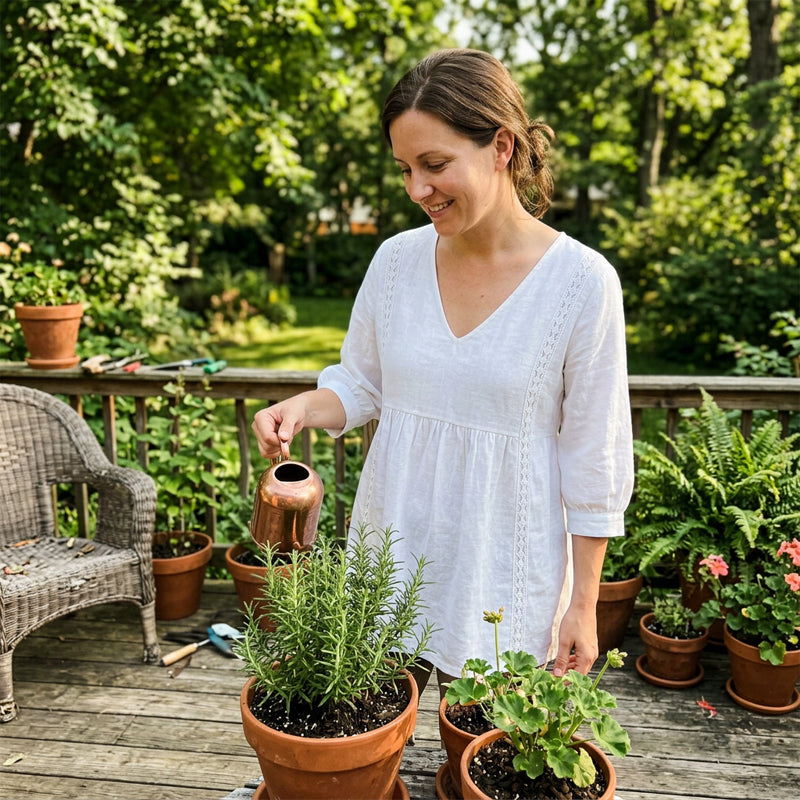 🌸 Casual damestop met V-hals en kanten rand