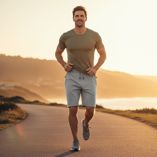 Casual sportshort met veel stretch voor heren