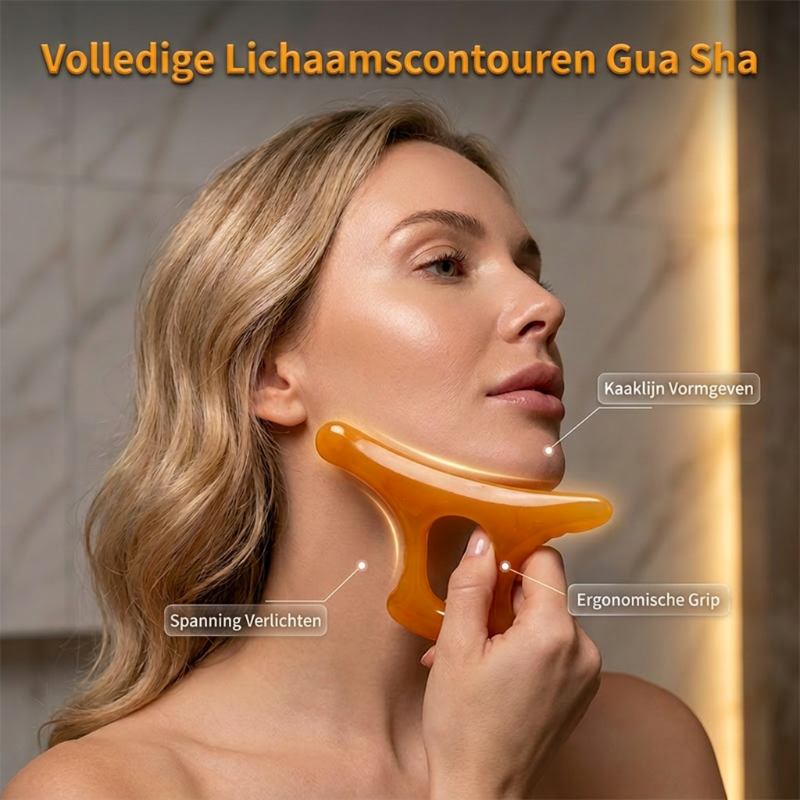 Gua Sha-plaat voor volledige lichaamscontouren