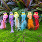 12 stuks kunstvogels met veren en clips