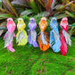 12 stuks kunstvogels met veren en clips