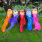 12 stuks kunstvogels met veren en clips