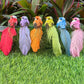 12 stuks kunstvogels met veren en clips