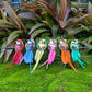 12 stuks kunstvogels met veren en clips