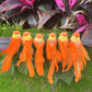12 stuks kunstvogels met veren en clips