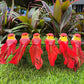 12 stuks kunstvogels met veren en clips
