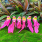 12 stuks kunstvogels met veren en clips