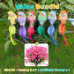 12 stuks kunstvogels met veren en clips
