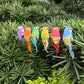 12 stuks kunstvogels met veren en clips