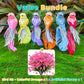 12 stuks kunstvogels met veren en clips
