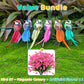 12 stuks kunstvogels met veren en clips