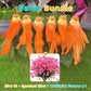 12 stuks kunstvogels met veren en clips
