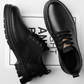 Retro leren veterschoenen voor heren