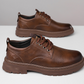 Retro leren veterschoenen voor heren